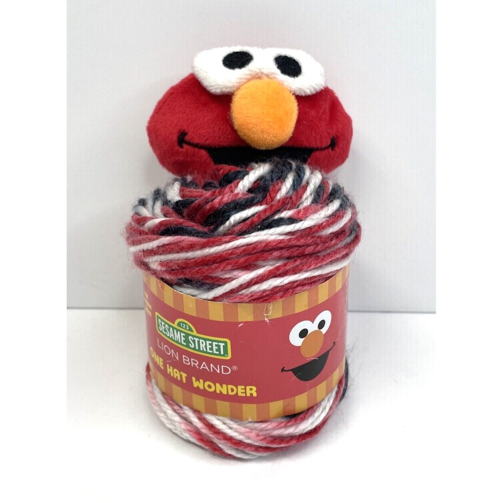 LION BRAND ~ Sesame Street ELMO One Hat Wonder Yarn Kit